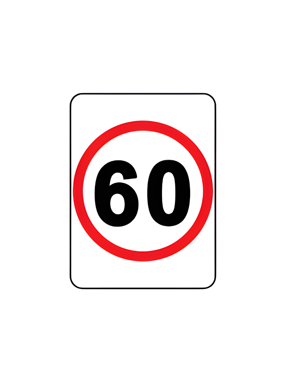R4-1A 60 (SPEED )Sign 450mm x 600mm