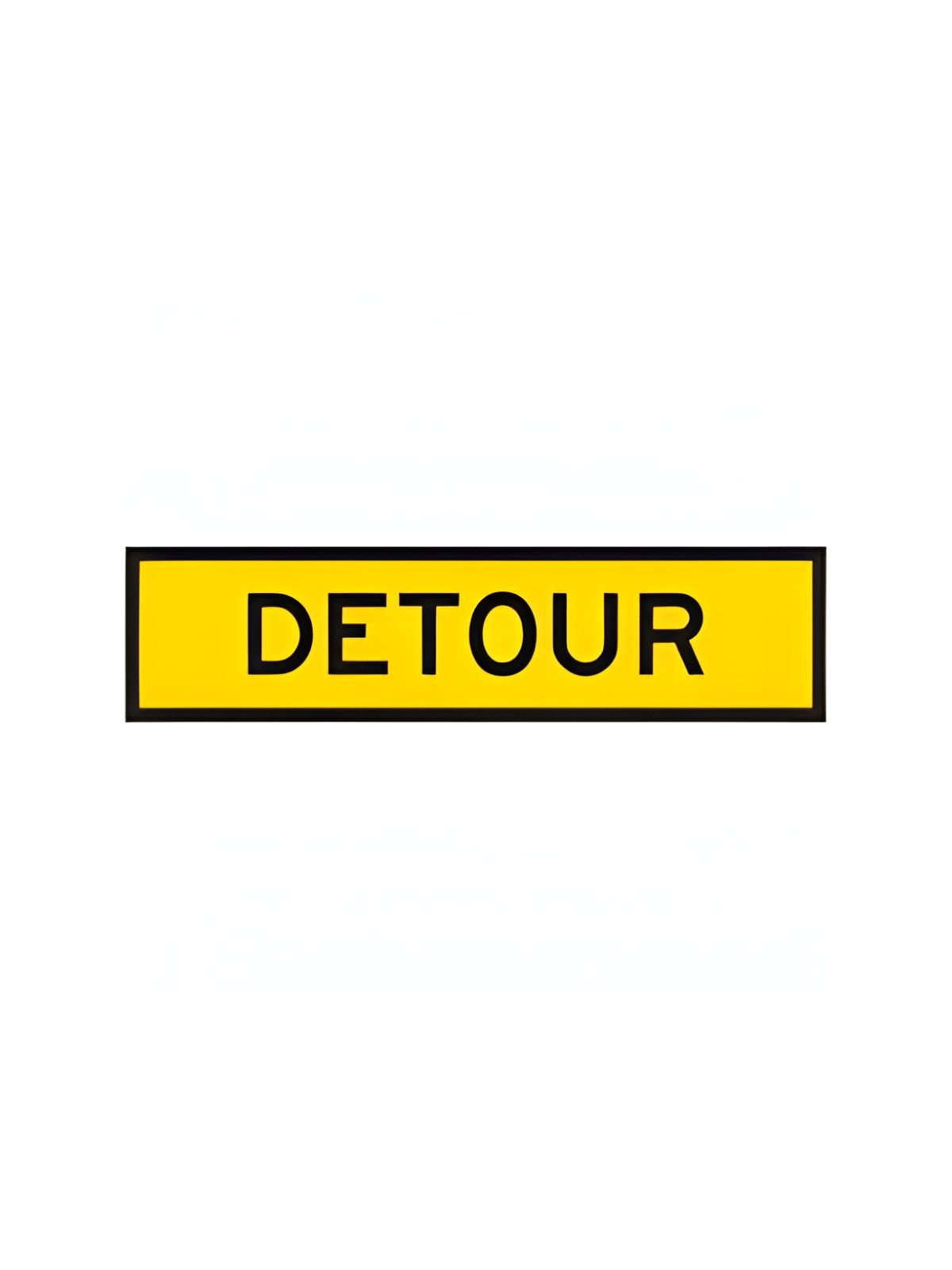 DETOUR (LEFT ARROW) 1200x300 Boxed Edge Sign (T5-1ALBE)