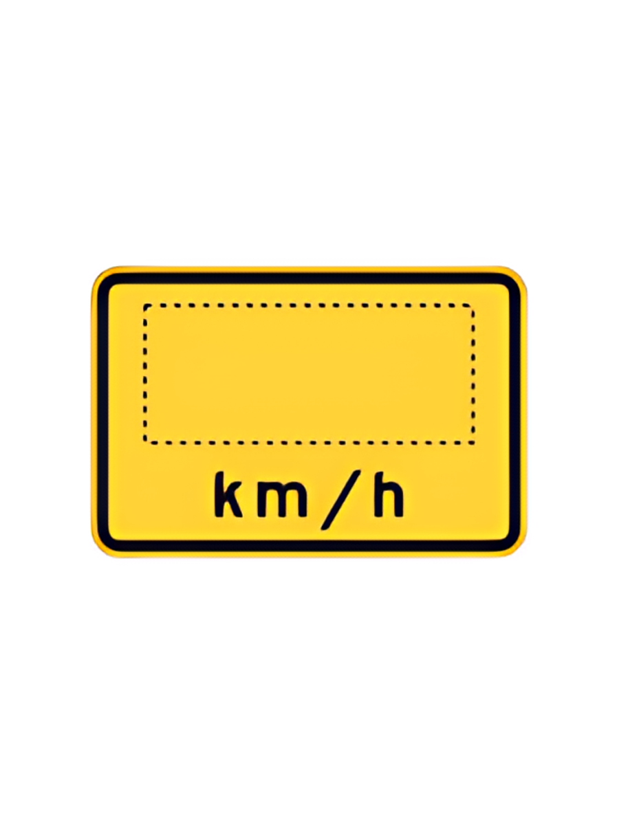 W8-2A   xx km/h Advisory Speed 600mm x 400mm | WARNING SIGN
