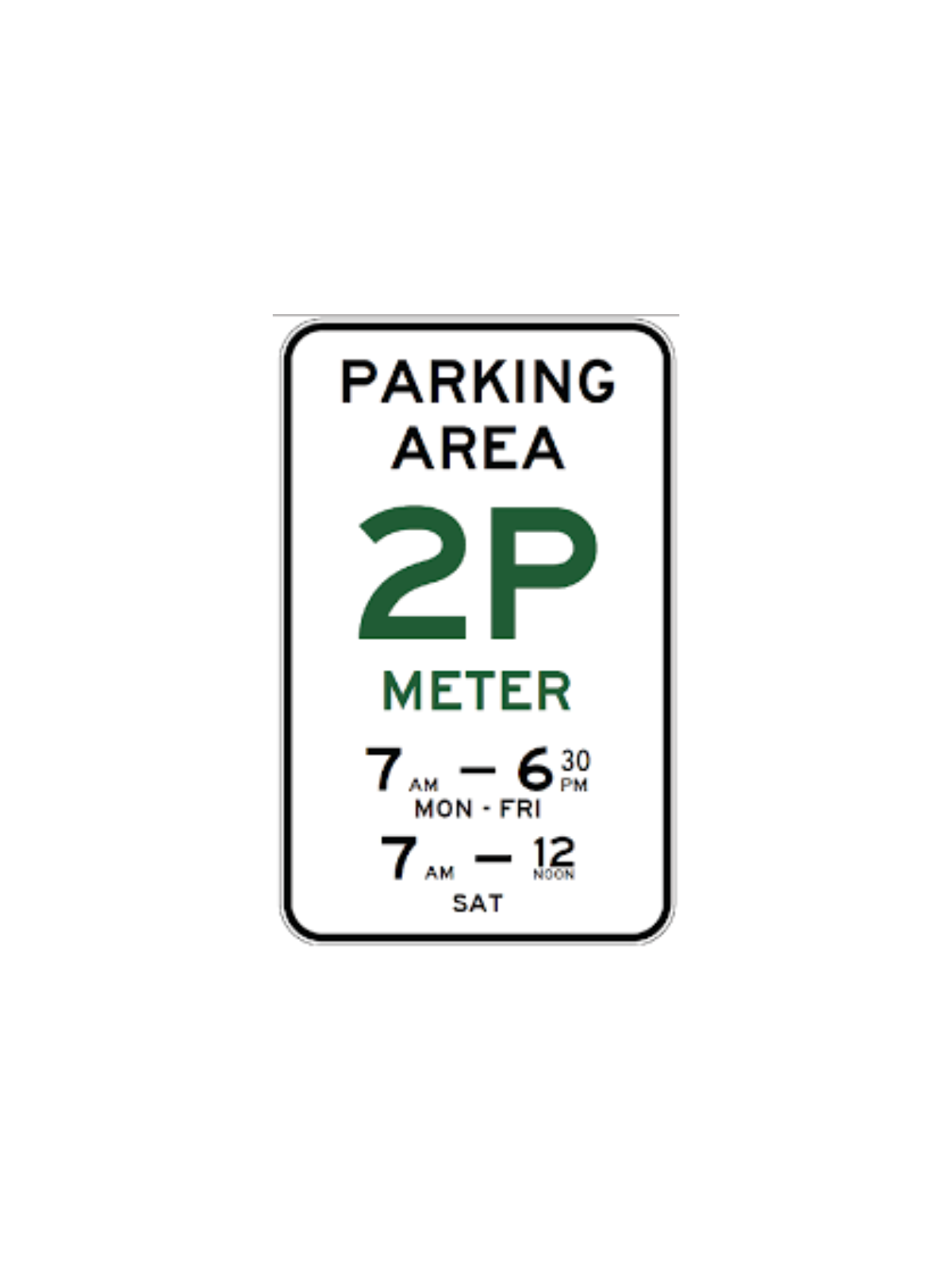 R5-62-2NA Parking Area _P  Meter (specified times) - Repeater (Internal)   450mm x 700mm