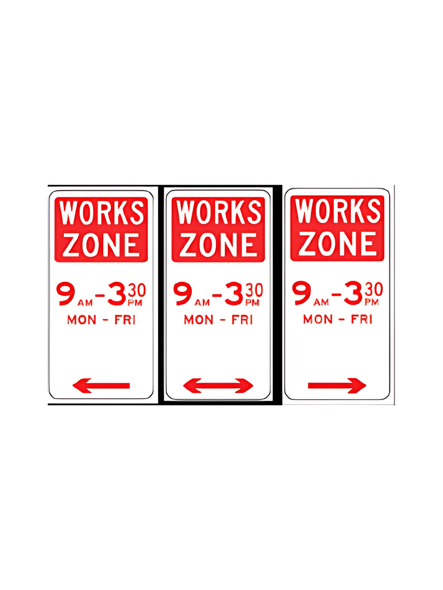R5-25|TIMES Works Zone 225mm x 450mm CUSTOM TIMES