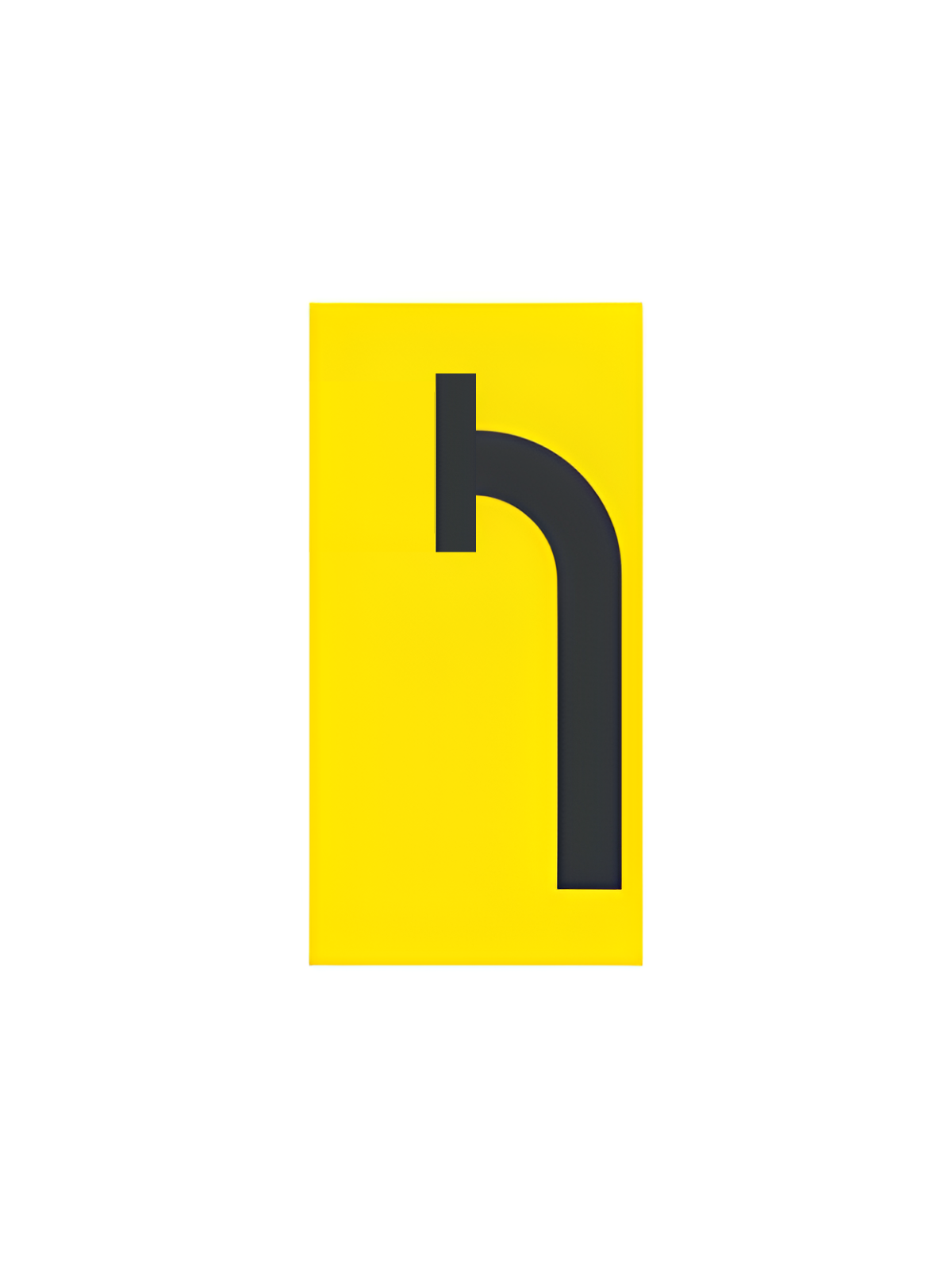 Magnets Left Lane End 600 x 200 Yellow Refl C1