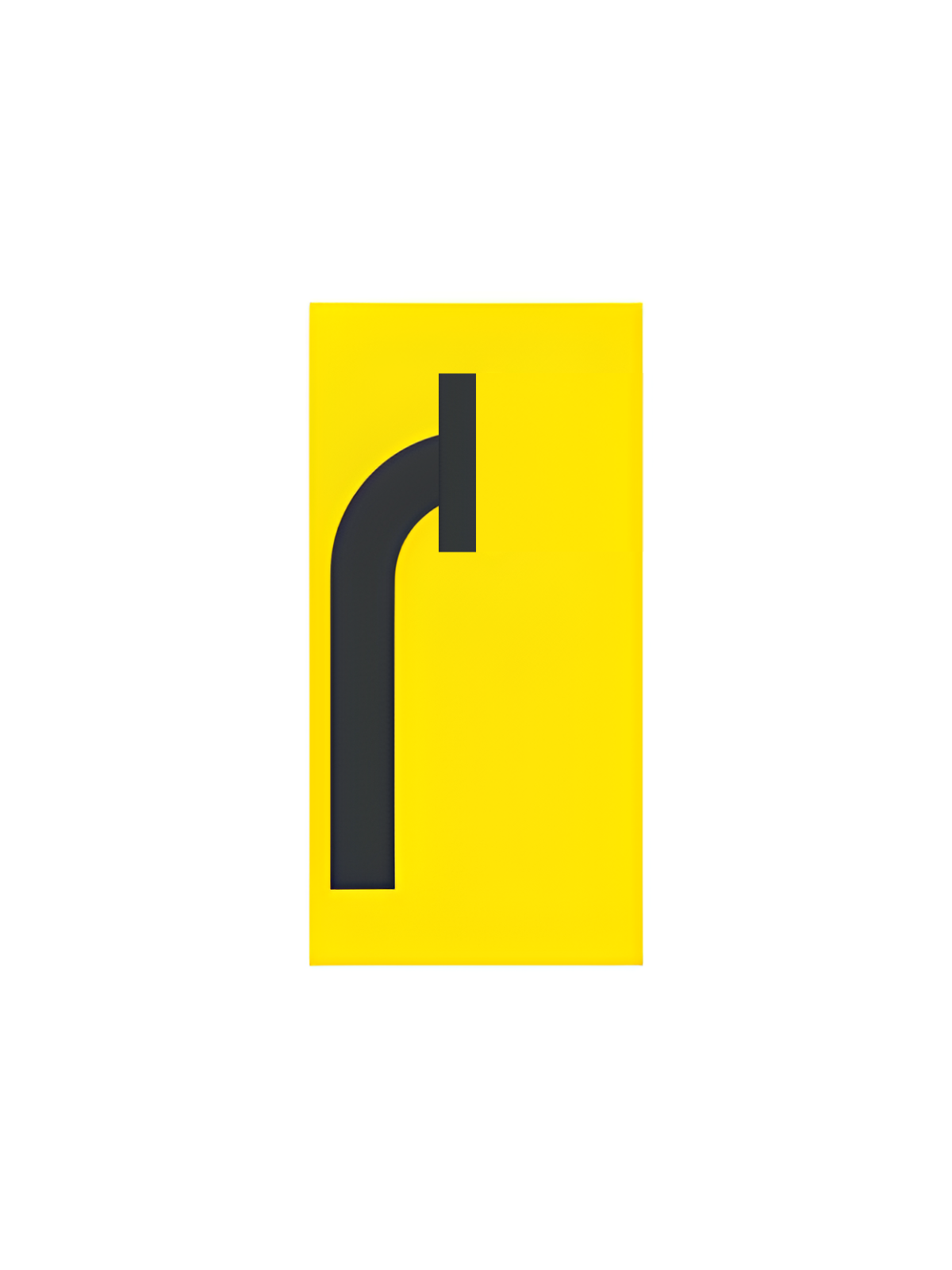 Magnets Right Lane End 600 x 200 Yellow Refl C1