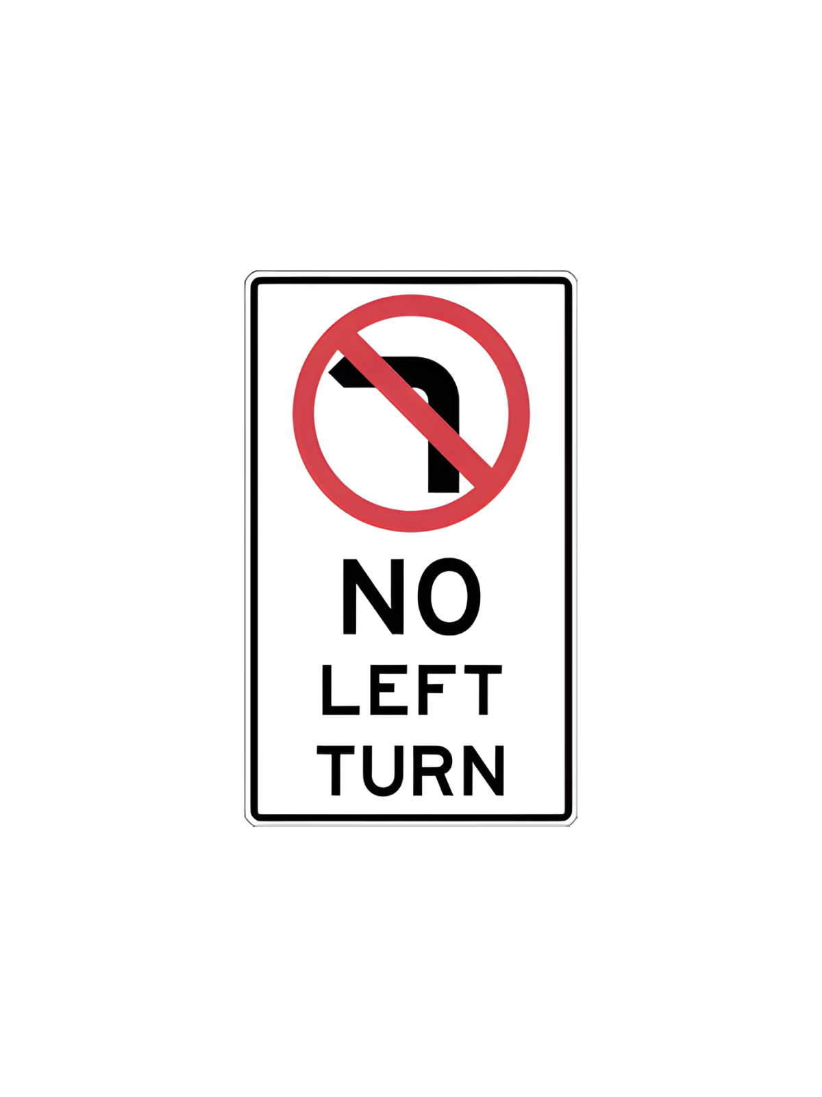 No Left Turn (R2-6B)  600mm x 1200mm