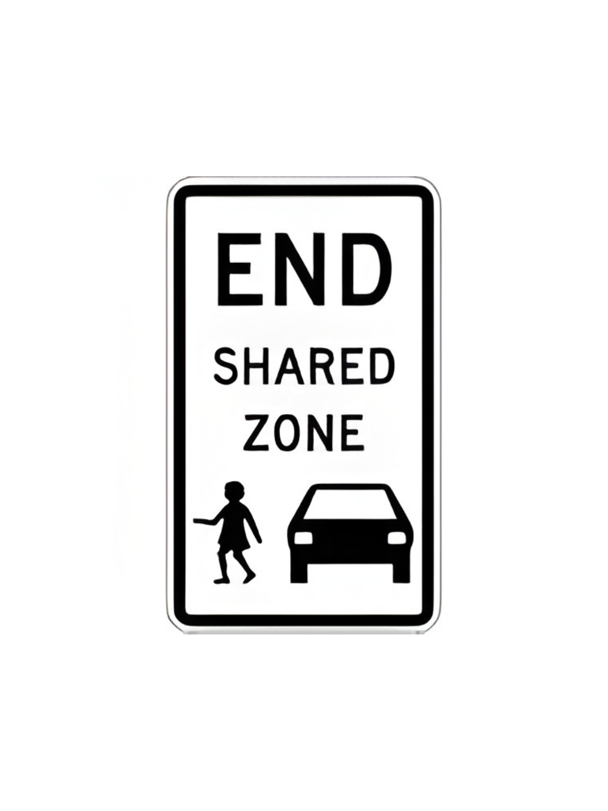 R4-4 (10) Shared Zone 450mm x 750mm