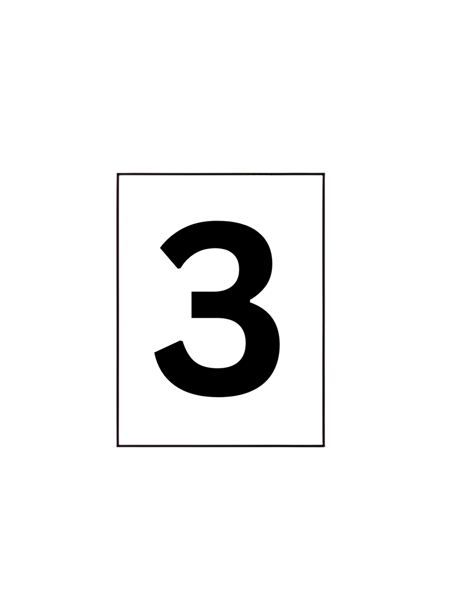 MAGNETIC "3" 180mm x 150mm | Suit SPEED SIGN 900 x 600 Swing Stand