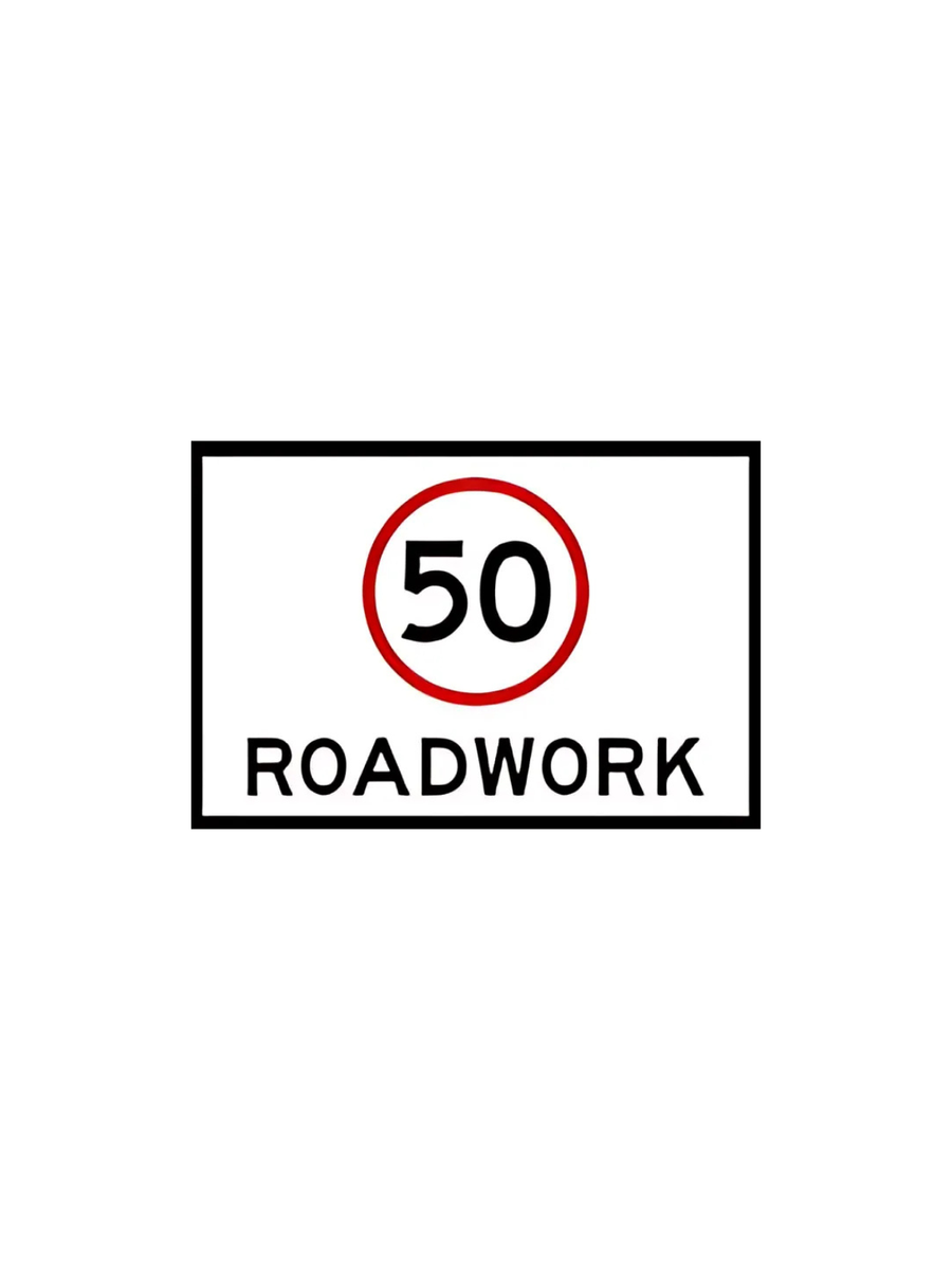 (50 ) Roadwork  900 X 600 Sign Only (TR4-21250MODASsSO)