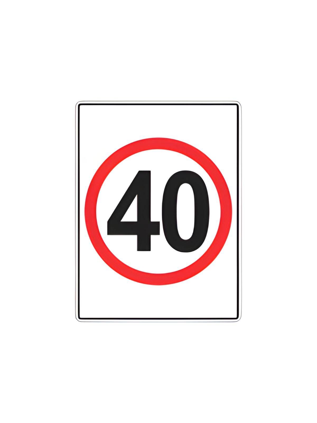 40 (Speed)  R4-1MODA40 |  600mm x 600mmx 5mm  Corflute MMS Reflective