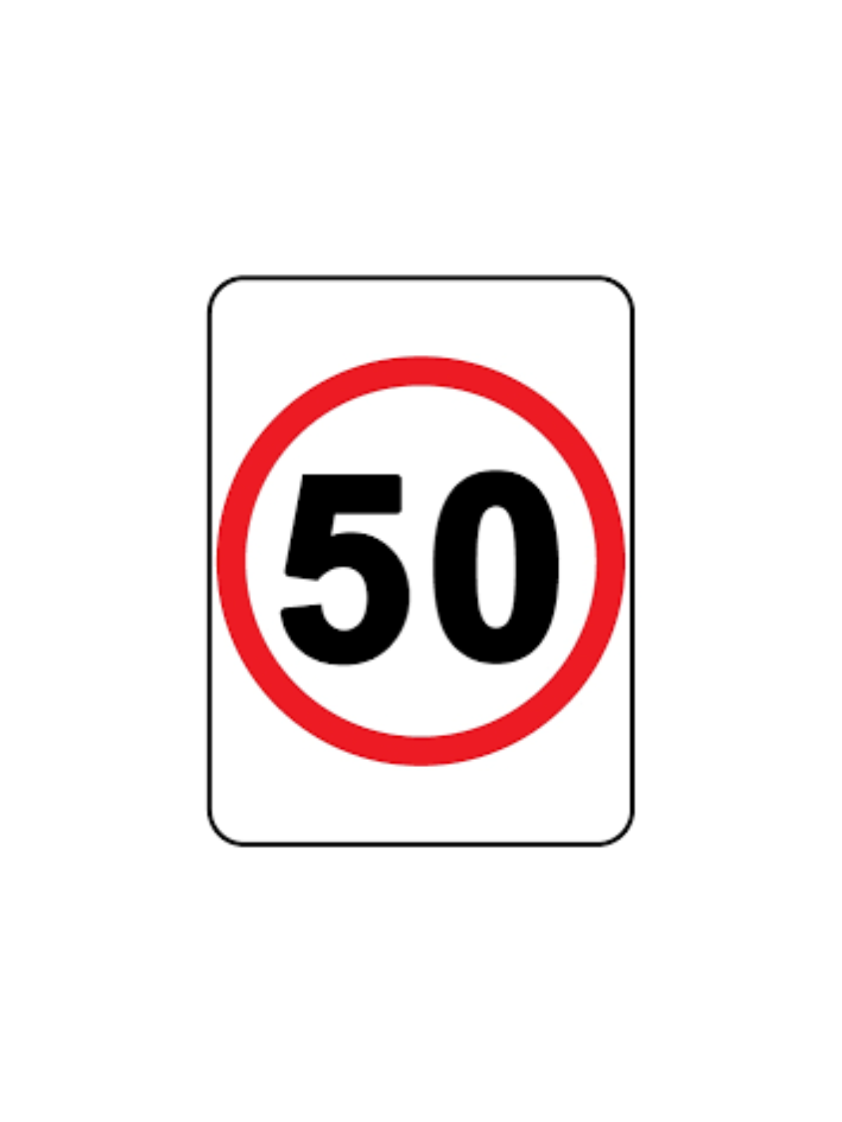 50 (Speed) R4-1MODA50|600 x 600 x 5mm Corflute MMS Reflective