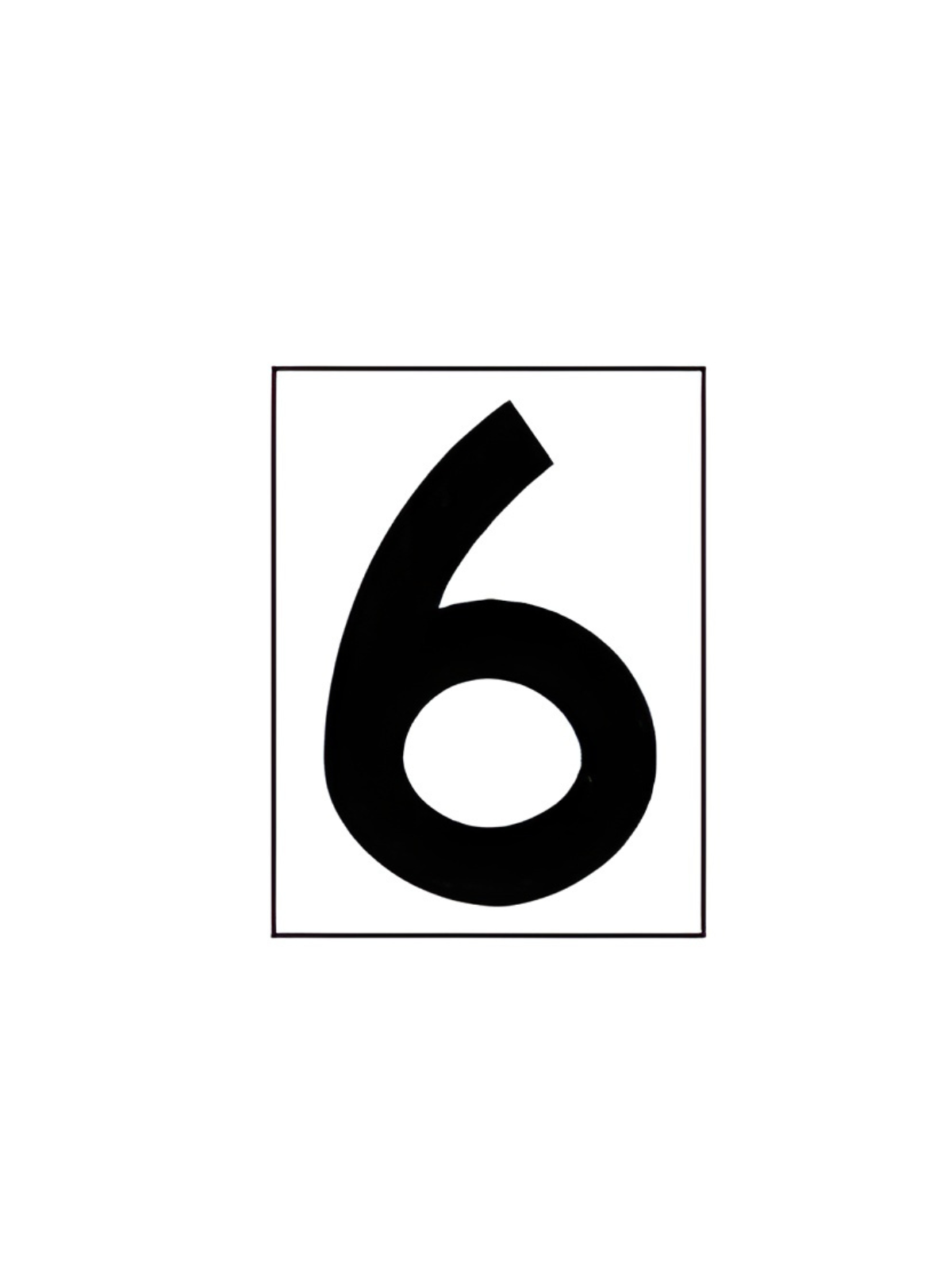 MAGNETIC "6" 180mm x 150mm | suit SPEED SIGN 900 x 600