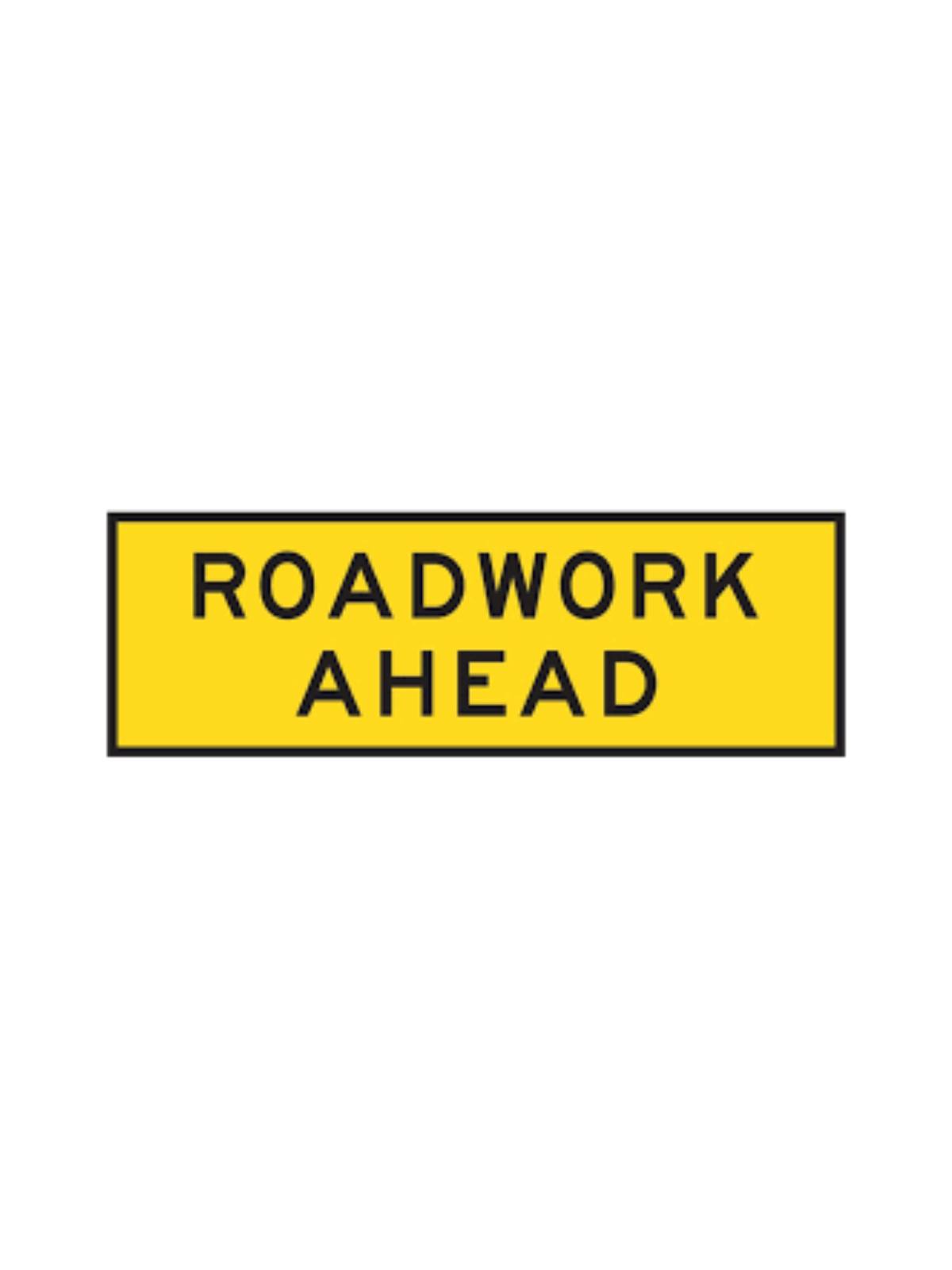 Roadwork Ahead xx KM AHEAD 1200x900mm Boxed Edge (T1-16MODB12X9BE)