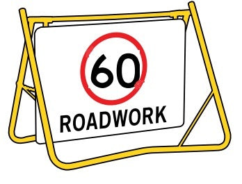(60) Roadwork  1200 x 900 with Swing Stand Low Clearance (TR4-212MODB12X9SsLOW)