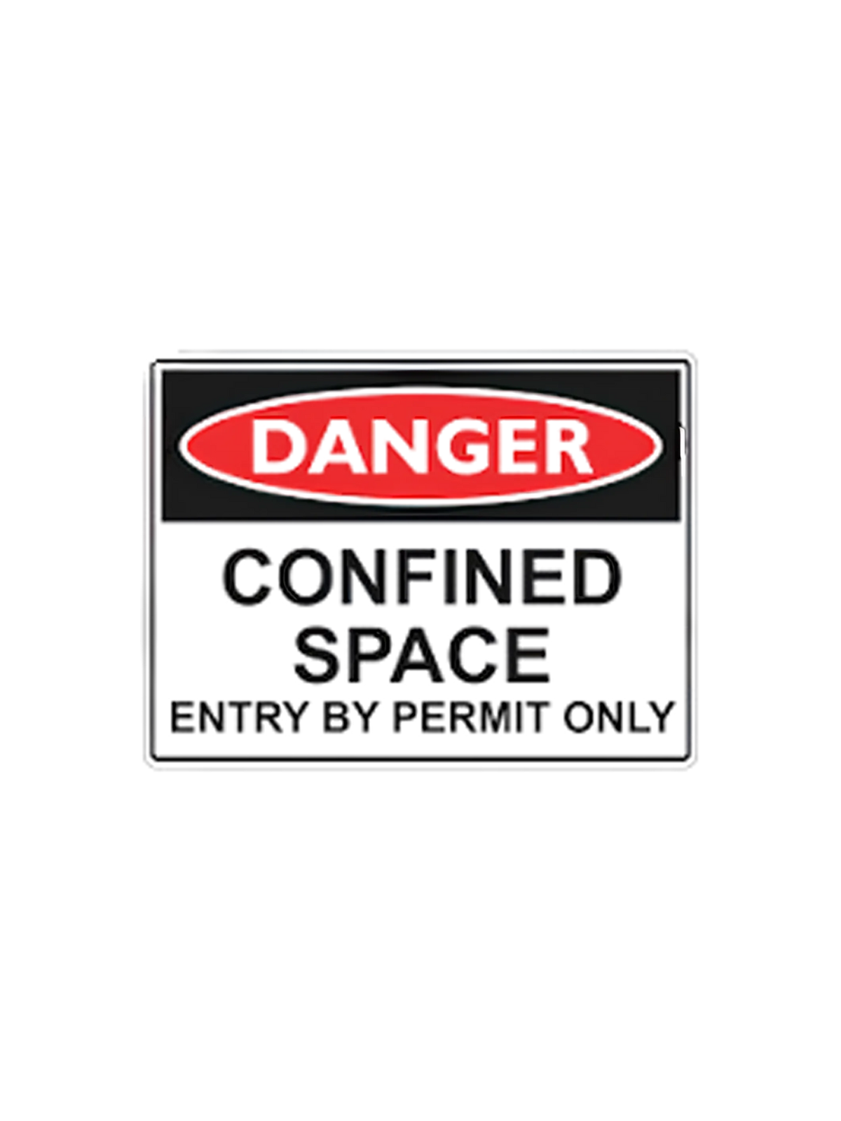 DANGER CONFINED SPACE ENTRY BY PERMIT ONLY  300X225-METAL