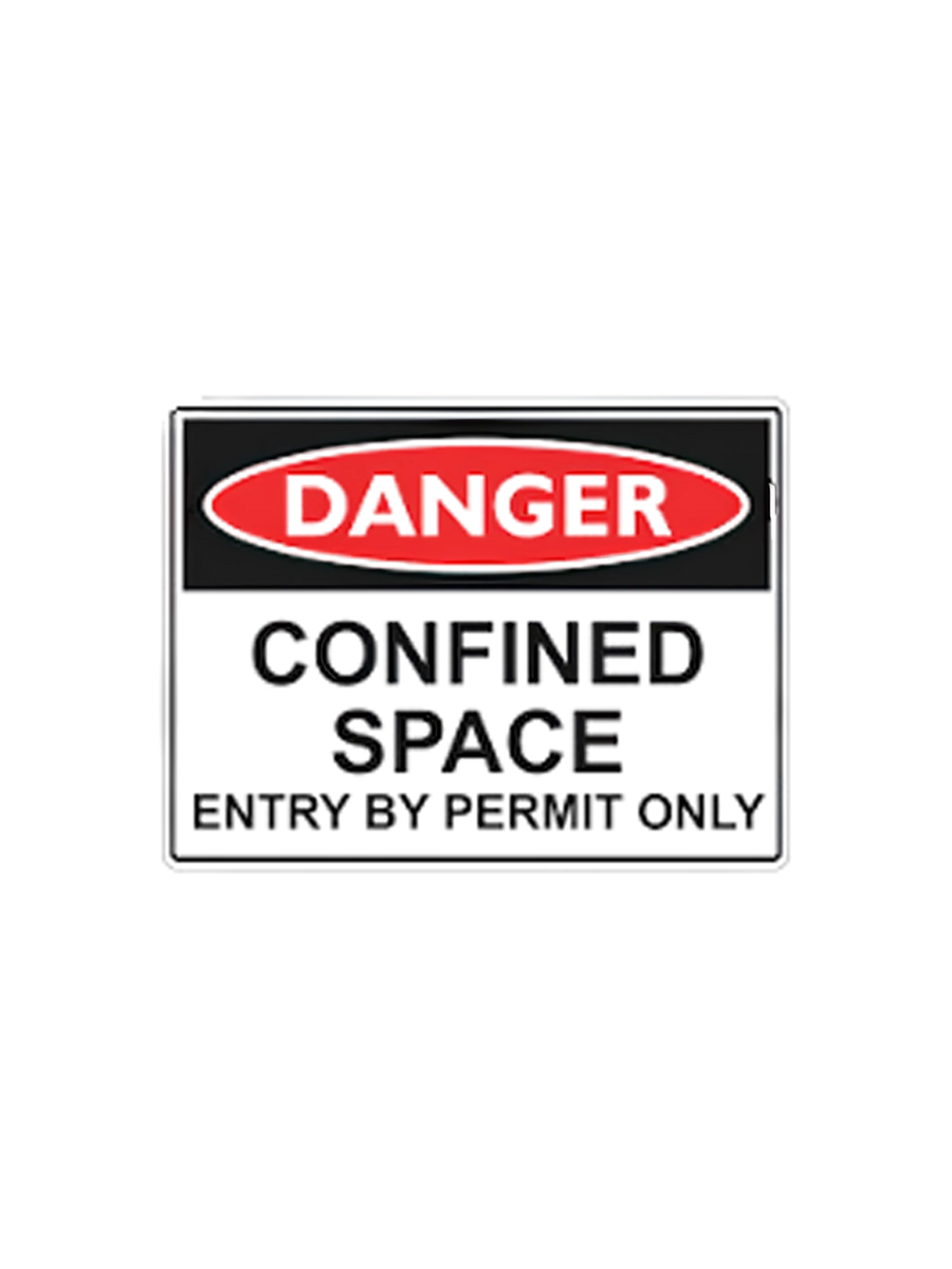 DANGER CONFINED SPACE ENTRY BY PERMIT ONLY  300X225-METAL