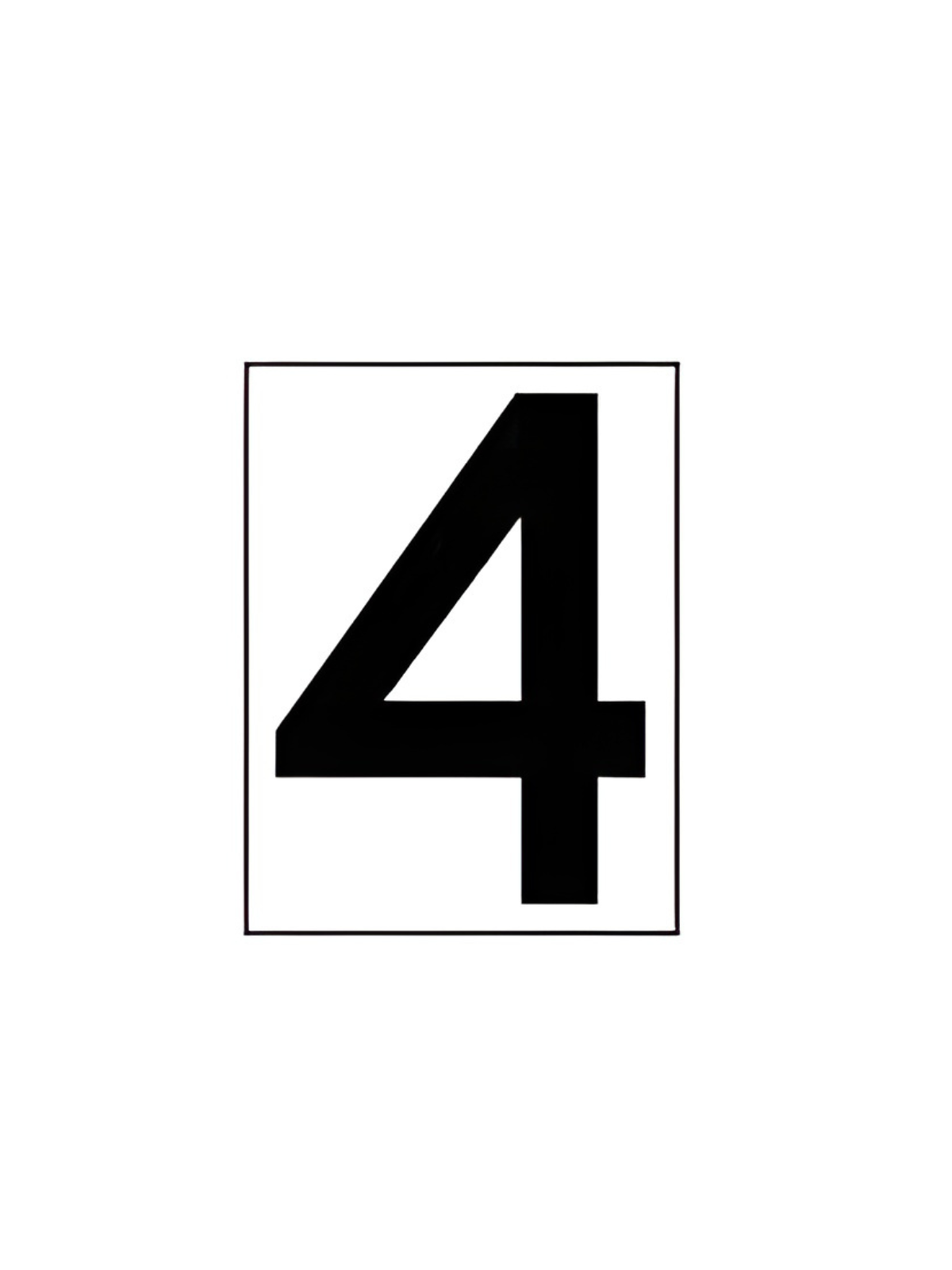 MAGNETIC "4" 180mm x 150mm | Suit SPEED SIGN 900 x 600 Swing Stand