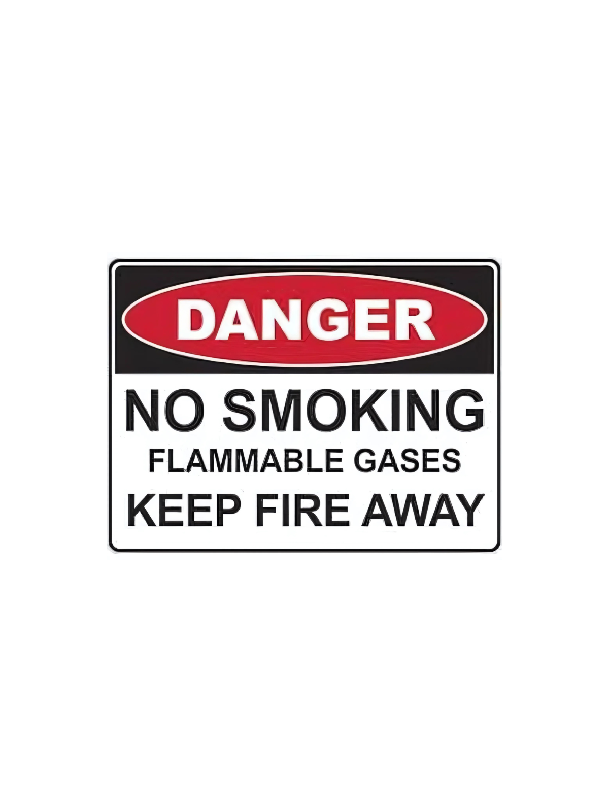 Danger No Smoking Flammable Gases Keep Flames Away 600mm x 450mm Poly