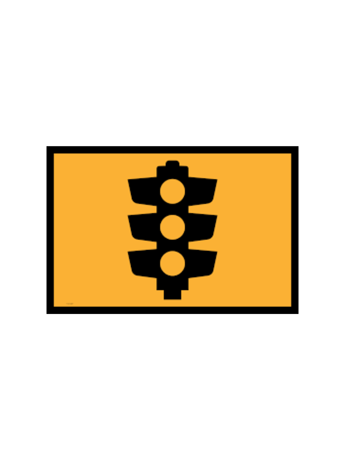 Traffic Light (SYMBOL) 1200x900 (W3-3) SIGN ONLY ( TW3-3B12X9SsSO)