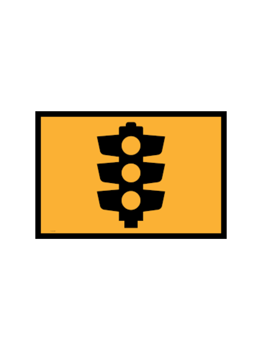 Traffic Light (SYMBOL) 1200x900 (W3-3) SIGN ONLY ( TW3-3B12X9SsSO)