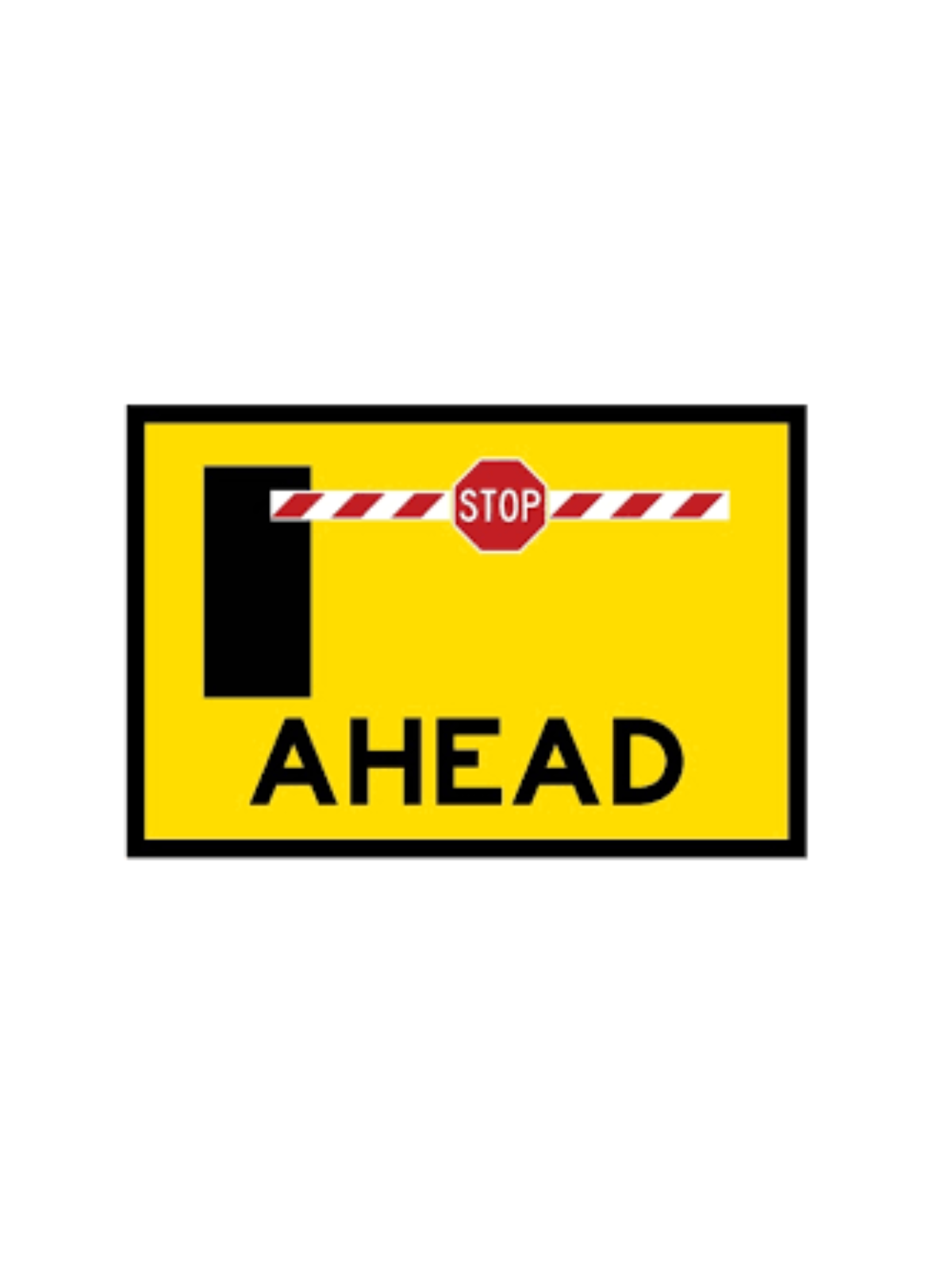 D/SIDED SIGN ONLY 12 X 9 |  Portaboom Ahead/Traffic Controller (T1-272T1-34BSsDsSO) -