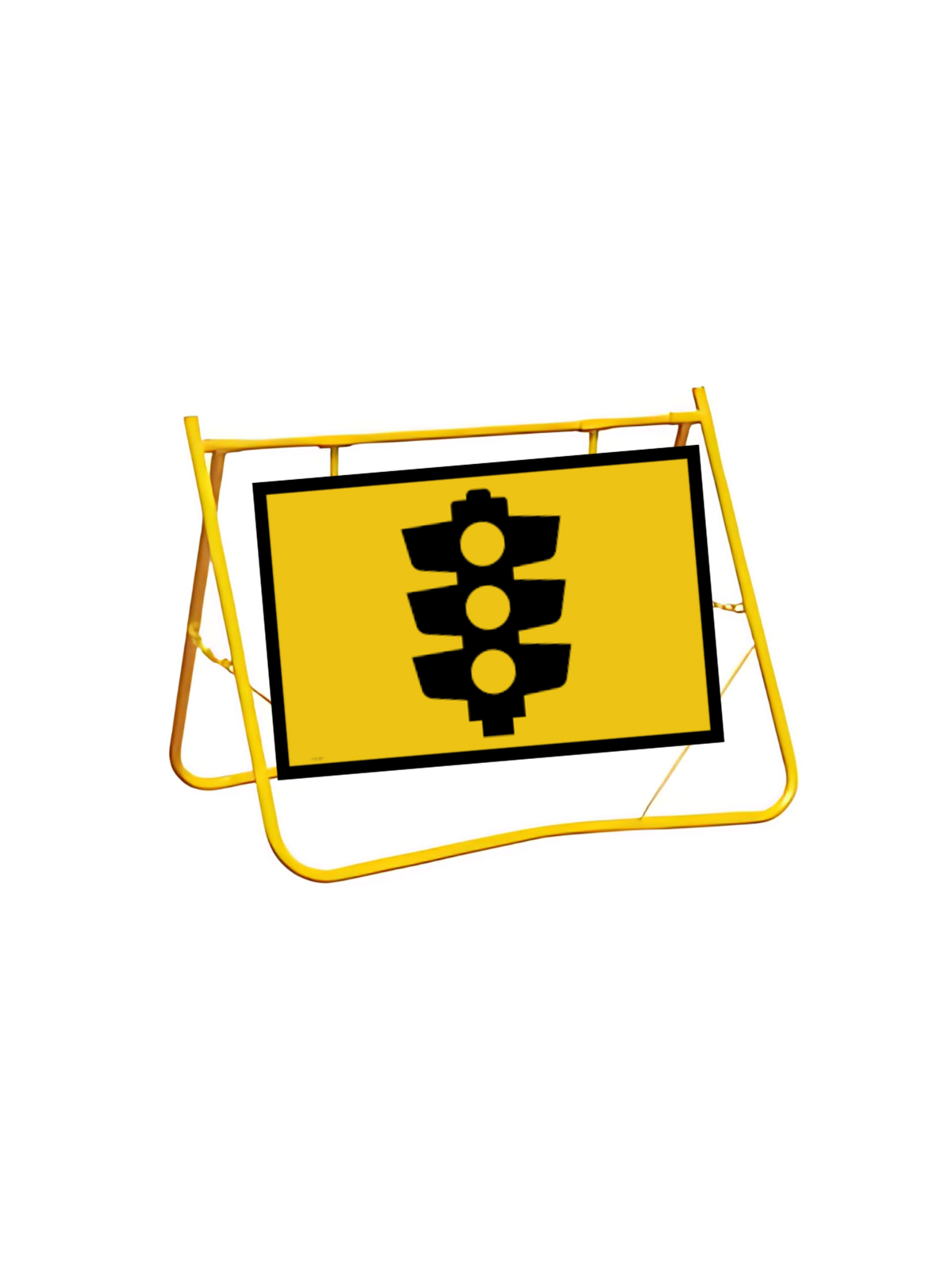 Traffic Light (SYMBOL)(W3-3) - 900x600mm with Swing Stand XL  200mm Clearance (TW3-39X6SsXL)