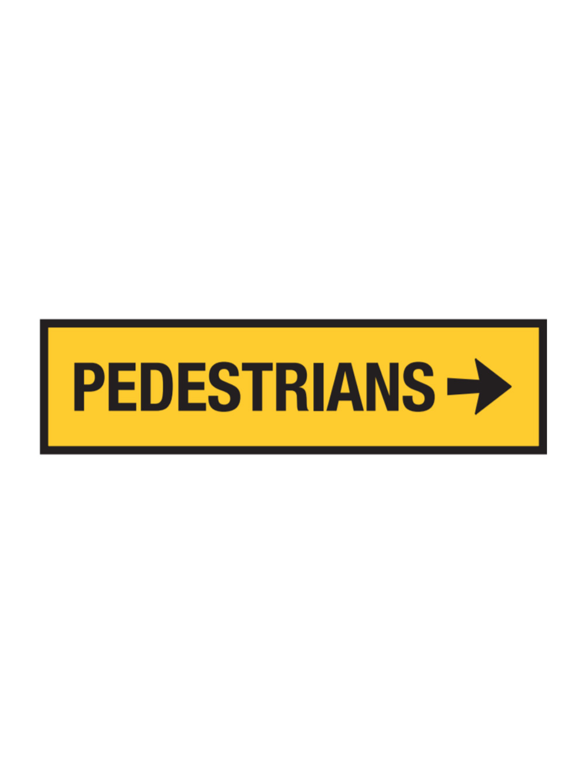 PEDESTRIANS (RIGHT ARROW) 1200x300mm Boxed Edge (T8-2ARBE)
