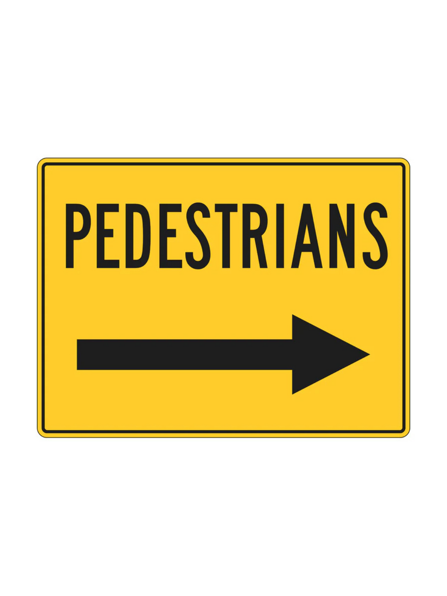 Pedestrians (Right Arrow) 600x240 Corflute (T8-2RMODACORFSO)