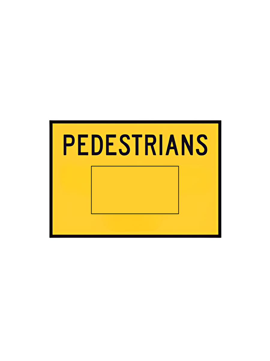 Pedestrians (Space) 900 x600 Sign Only (T8-2MODA9X6SsSO)