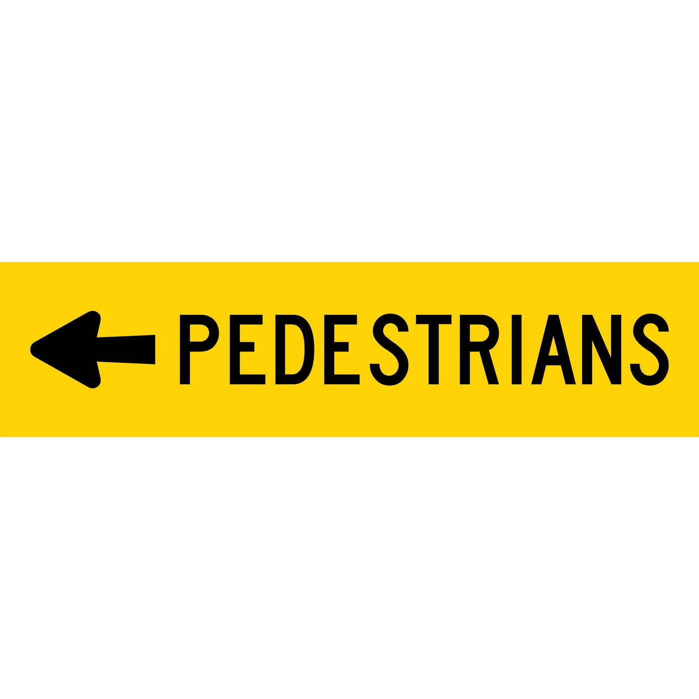Pedestrians (Left Arrow) Corflute 1200 x 300mm (T8-2ALCORFSO50)