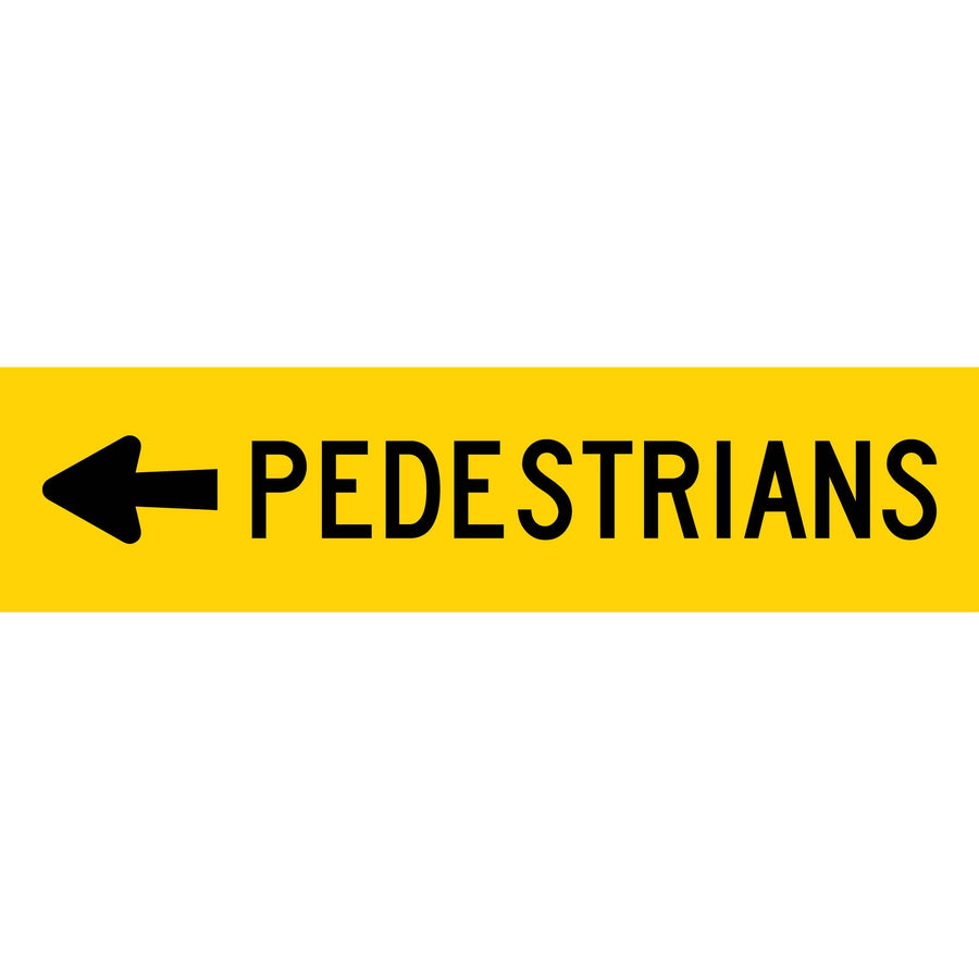 Pedestrians (Left Arrow) Corflute 1200 x 300mm (T8-2ALCORFSO50)