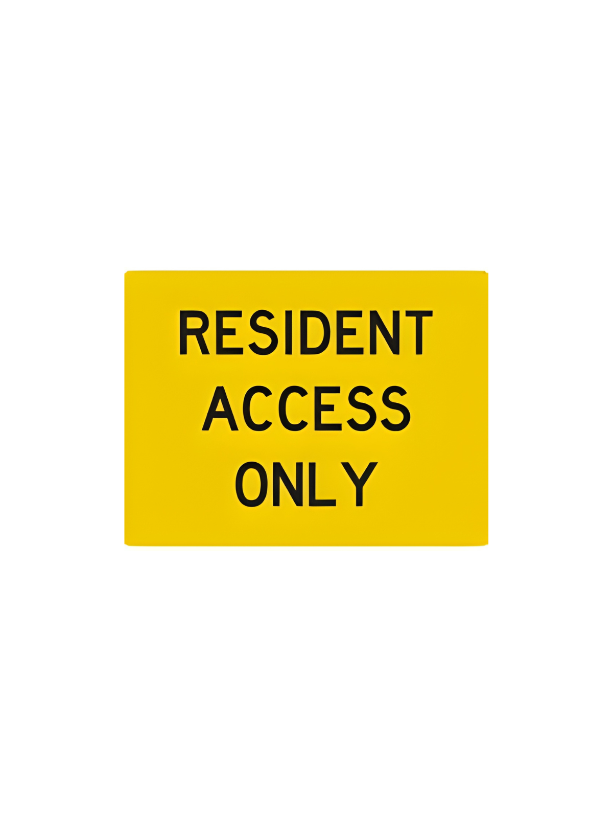 Residents Access Only 900 x 600mm x 3mm Corflute Reflective