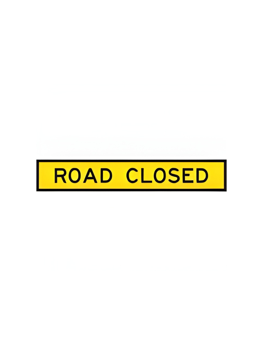 ROAD CLOSED T2-4A 1800X300 BOX EDGE SIGN ONLY