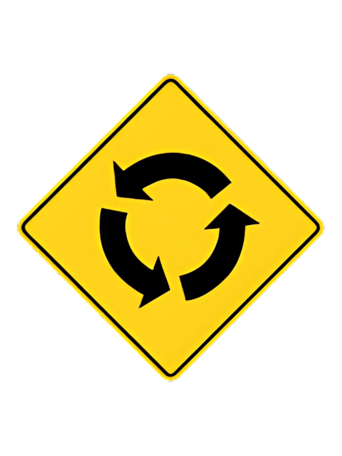 ROUNDABOUT WARNING 750 X 750 W2-7B