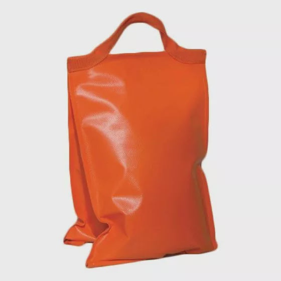 Pre-filled Sand Bag SADDLE Style | 8kg  | PVC Orange
