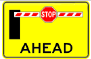 D/SIDED SIGN ONLY 12 X 9 |  Portaboom Ahead/Traffic Controller (T1-272T1-34BSsDsSO) -