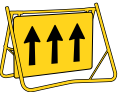 3 Lane Status 900x600 with XL Swing Stand 200mm Clearance