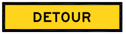 DETOUR (centred with no arrow) 1200 x 300 Box Edge T5-1ACENTREDBE