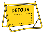 Detour (Space) - 900x600 Sign Only (T5-1MODB9X6SsSO)