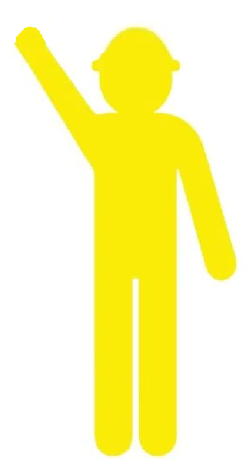 Safety Man Yellow Corflute 1600x800mm
