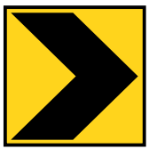 CHEVRON T5-5| 600mm x 600mm Corflute | MMS Sign Reflective