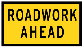 Roadwork Ahead xx KM AHEAD 1200x900mm Boxed Edge (T1-16MODB12X9BE)