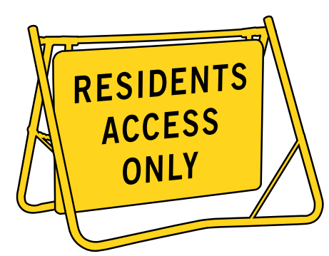 Residents Access  Only  900x600 with Swing Stand XL  200mm Clearance