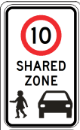 R4-4 (10) Shared Zone 450mm x 750mm