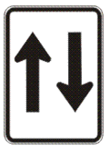 Two Way Arrows (R2-11A) 450mm x 600mm