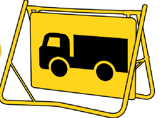 Truck (Symbol) 900mm x600mm with XL Swing Stand 200mm Clearance (T2-25B9x6SsXL)