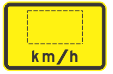W8-2A  25_KM. HR   600mm x 400mm WARNING SIGN