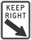 R2-3AR  Keep Right 450mm x 600mm