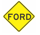 W5-6B (FORD) 750mm x 750mm WARNING SIGN