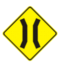 W4-1B Narrow Bridge (Symbolic) | 750mm x 750mm WARNING SIGN