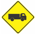W5-22B  Truck (Symbol) 750mm x 750mm WARNING SIGN