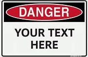 CUSTOM POLY SIGN 600mm x 450mm ( DANGER, MANDATORY